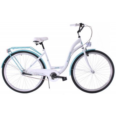 Mestský bicykel 28" Kozbike K21 3 prevodový Bielo modrý